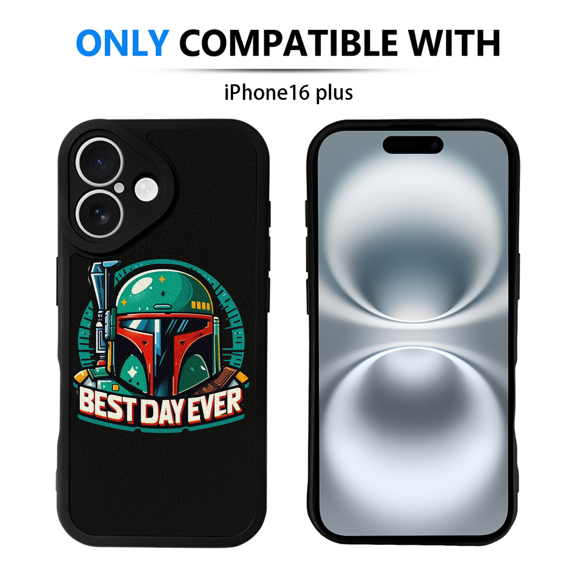 （画像用） スター・ウォーズ Star Wars 【iPhone 16シリーズ対応】シリコンスマホケース（レザー調） 材質：シリコン